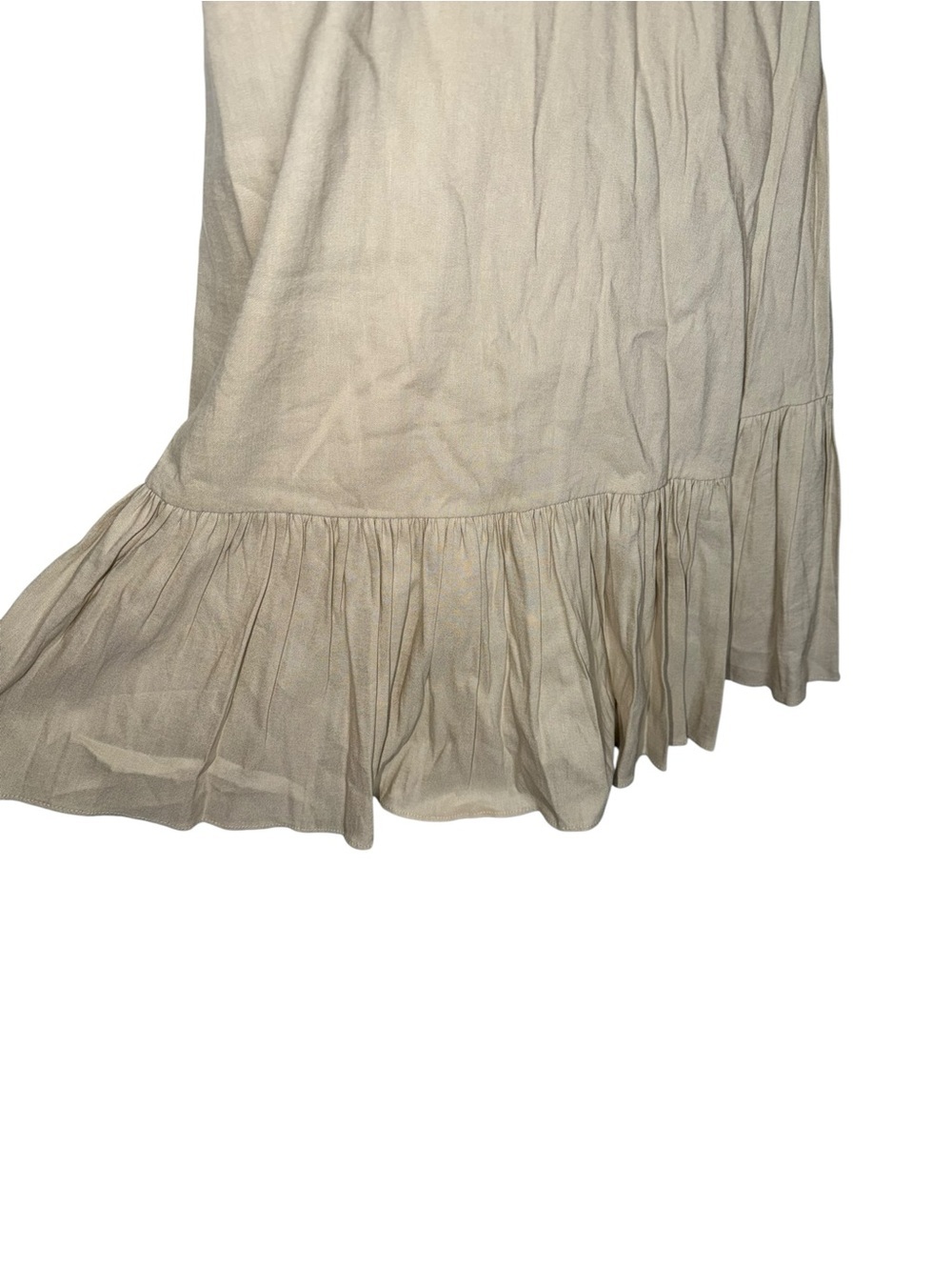 ANTONIO MELANI Beige Wrap Mini Dress with Puff Sleeves - Picture 5 of 6